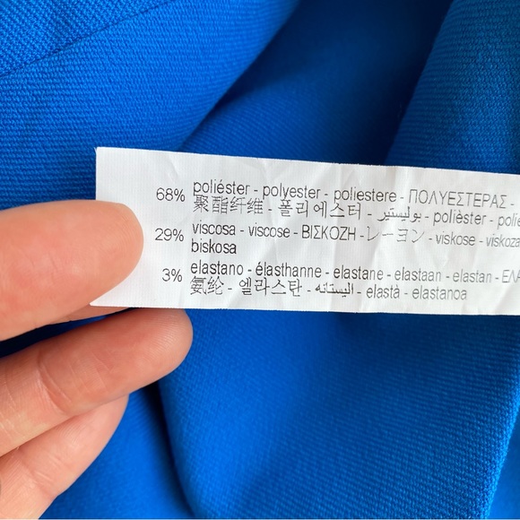 π ZARA BLUE ASYMMETRICAL FITTED TOP! - Picture 12 of 14